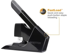 Bostitch EZ Squeeze™ 130-Sheet Heavy-Duty Stapler With Antimicrobial Protection, Black