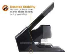 Bostitch EZ Squeeze™ 130-Sheet Heavy-Duty Stapler With Antimicrobial Protection, Black