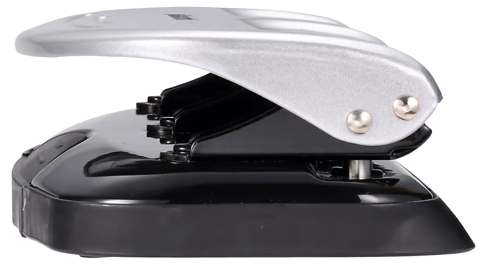 Bostitch® EZ Squeeze™ Three-Hole Punch, 20 Sheet Capacity, Black/Silver