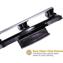 Bostitch® EZ Squeeze™ Three-Hole Punch, 20 Sheet Capacity, Black/Silver