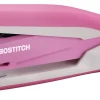 Bostitch InCourage™ Spring-Powered Desktop Stapler With Antimicrobial Protection, 20 Sheets Capacity, Pink/White