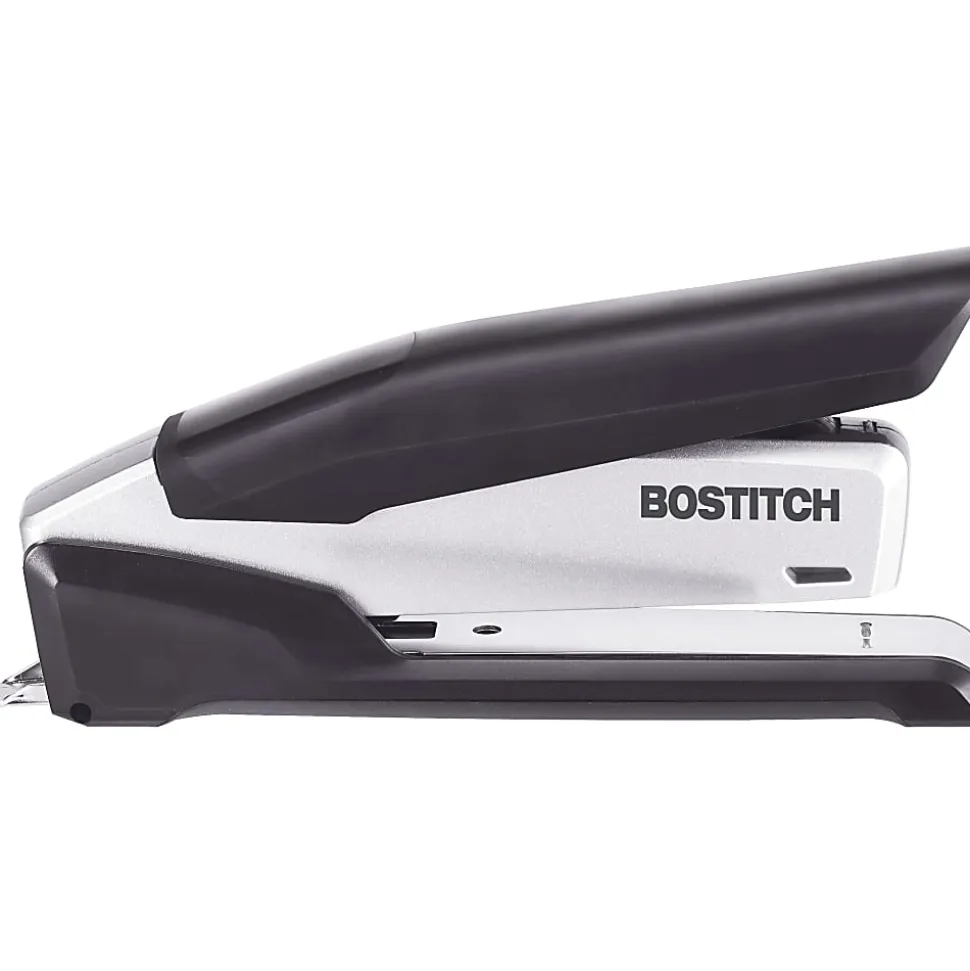 Bostitch® InPower™ Premium Spring-Powered Desktop Stapler, 28 Sheets Capacity, Black/Silver