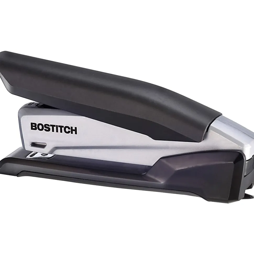 Bostitch InPower Spring Powered Desktop Stapler, 20 Sheet Capacity, Black/Gray