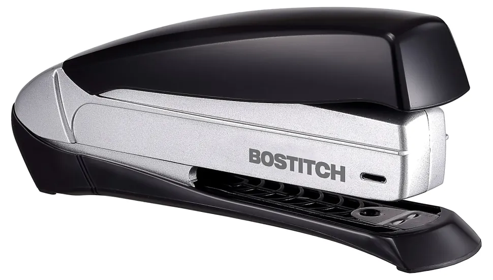 Bostitch Inspire™ Spring-Powered Premium Desktop Stapler, Black/Silver