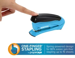 Bostitch® Inspire™ Spring-Powered Compact Stapler, 15 Sheet Capacity, Assorted Colors