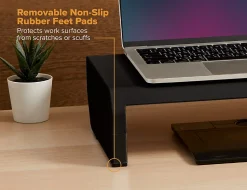 Bostitch® Konnect Monitor Stand, 2-3/8”H x 16-3/16”W x 9-7/8”D, Black