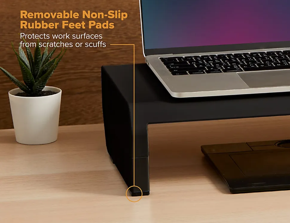 Bostitch® Konnect Monitor Stand, 2-3/8”H x 16-3/16”W x 9-7/8”D, Black