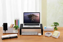 Bostitch® Konnect Monitor Stand, 2-3/8”H x 16-3/16”W x 9-7/8”D, Black