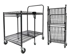 Bostitch® Large Stow-Away Folding Cart, 39" x 23-1/2" x 37-1/2", Black