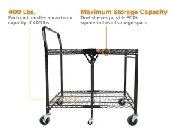 Bostitch® Large Stow-Away Folding Cart, 39