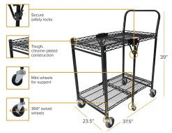 Bostitch® Large Stow-Away Folding Cart, 39