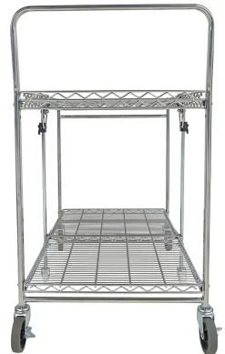 Bostitch® Large Stow-Away Folding Cart, 39" x 23-1/2" x 37-1/2", Chrome