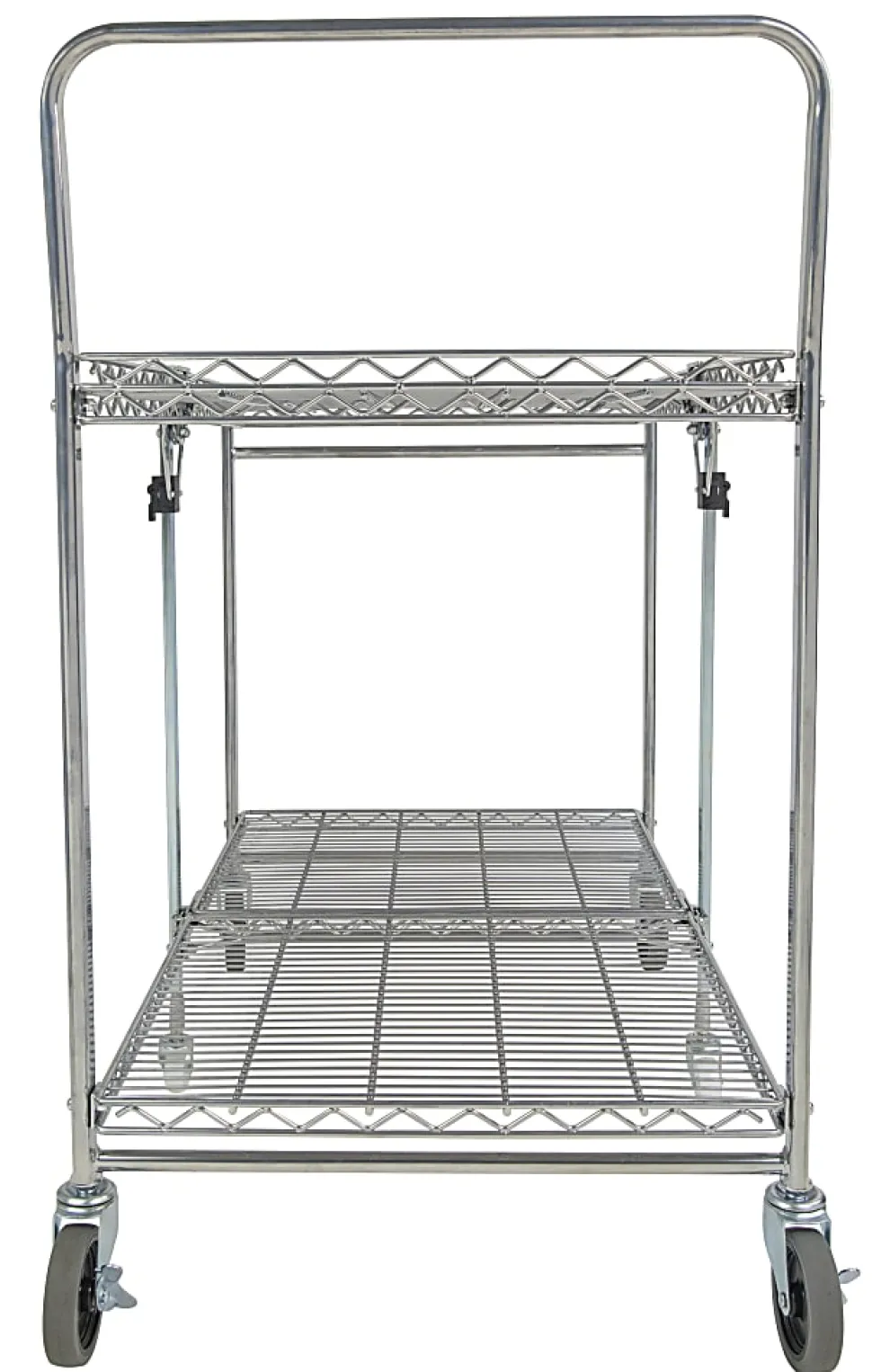 Bostitch® Large Stow-Away Folding Cart, 39" x 23-1/2" x 37-1/2", Chrome