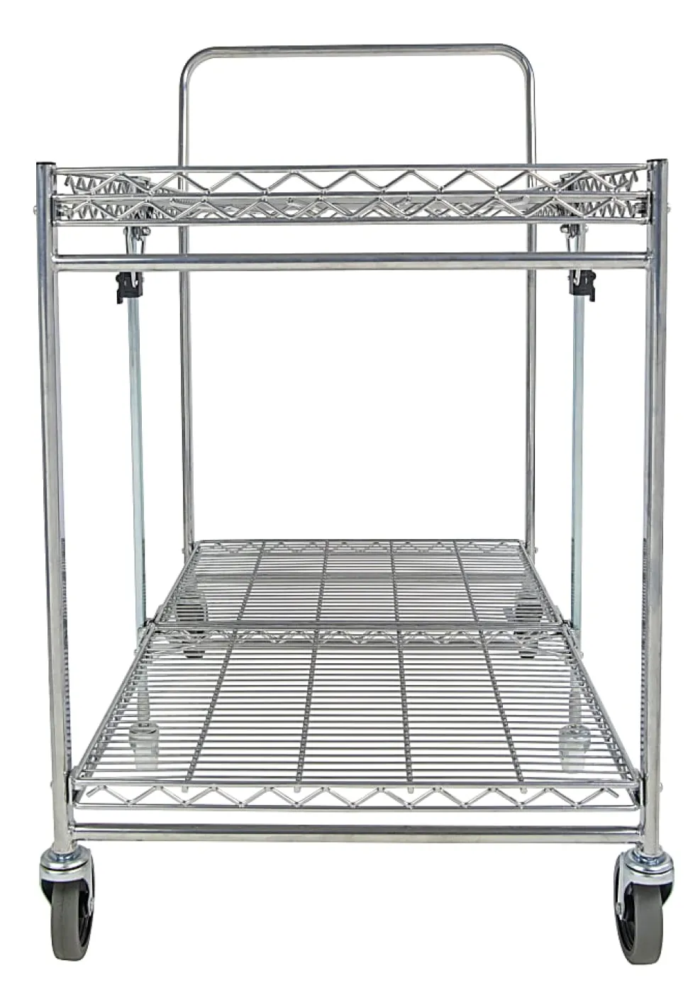 Bostitch® Large Stow-Away Folding Cart, 39" x 23-1/2" x 37-1/2", Chrome