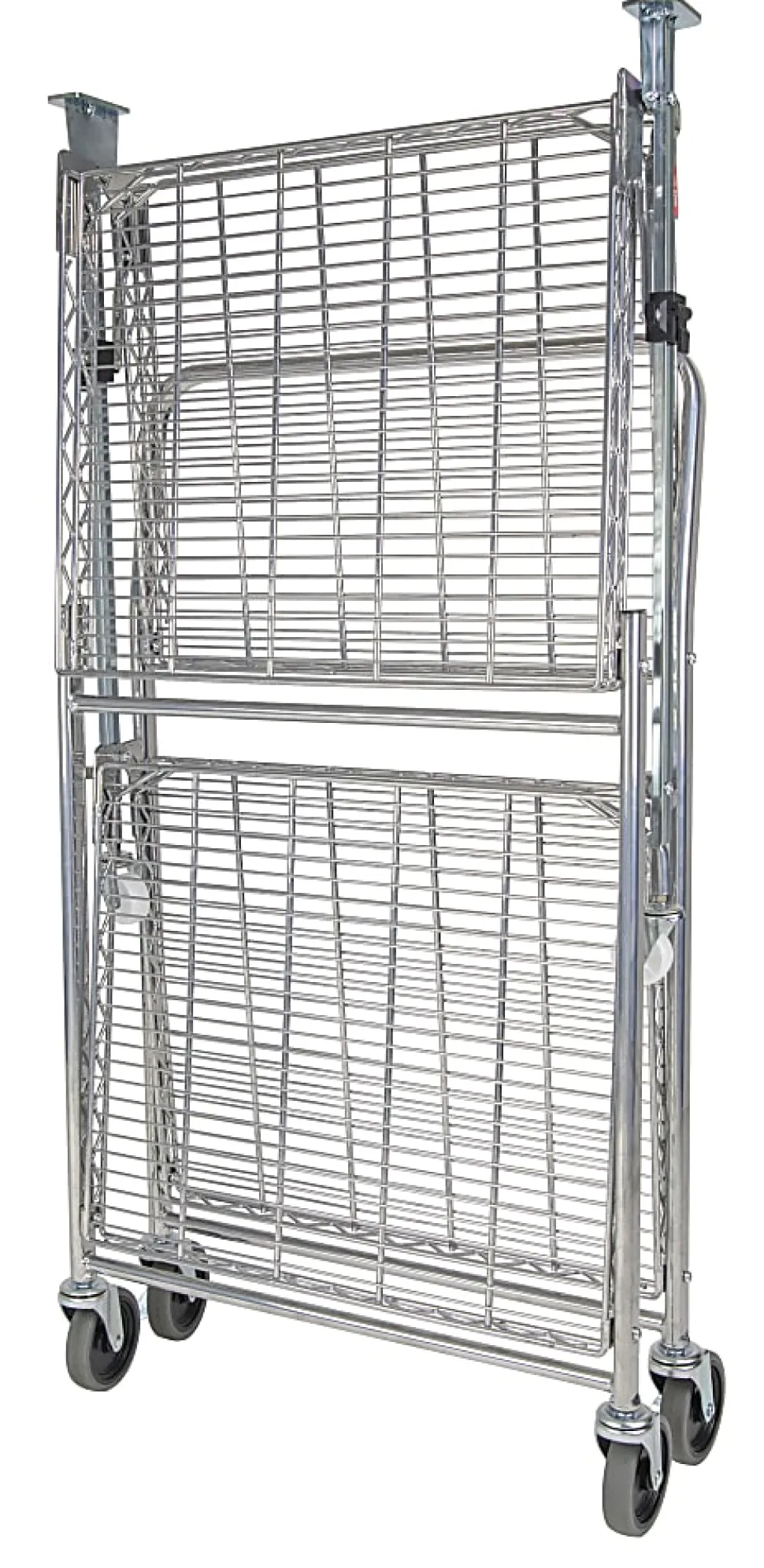 Bostitch® Large Stow-Away Folding Cart, 39" x 23-1/2" x 37-1/2", Chrome