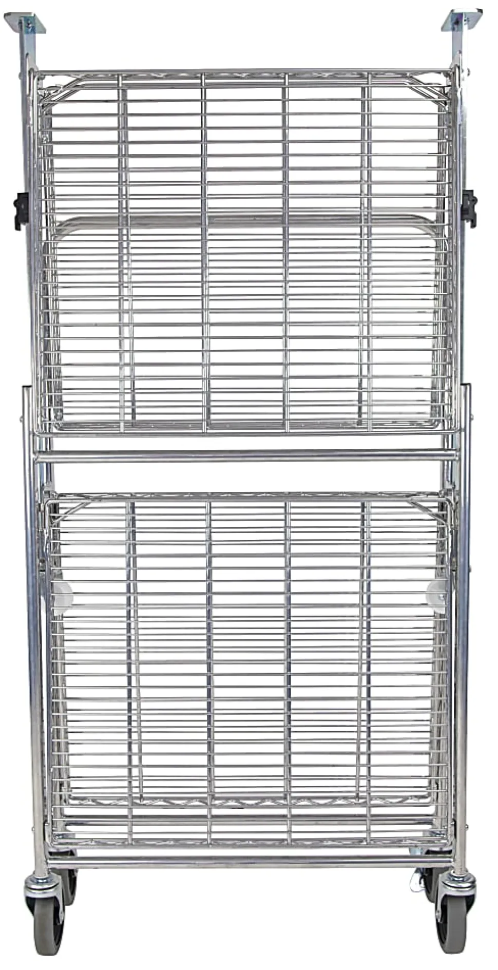 Bostitch® Large Stow-Away Folding Cart, 39" x 23-1/2" x 37-1/2", Chrome