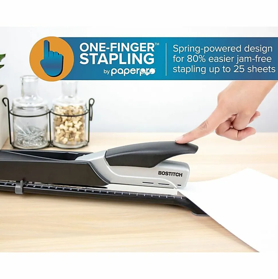 Bostitch Long Reach® Stapler, Black/Silver