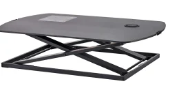 Bostitch® Manual Standing Desk Riser, 15-3/4"H x 31"W x 22"D, Black