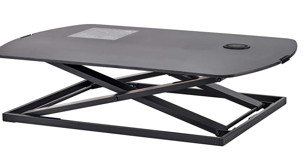 Bostitch® Manual Standing Desk Riser, 15-3/4"H x 31"W x 22"D, Black