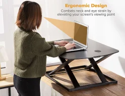 Bostitch® Manual Standing Desk Riser, 15-3/4
