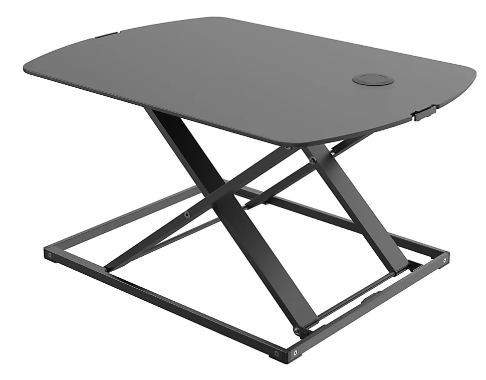 Bostitch® Manual Standing Desk Riser, 15-3/4"H x 31"W x 22"D, Black