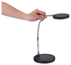 Bostitch® Metal Gooseneck LED Desk Lamp, 9-7/16"H, Black