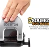 Bostitch Office EZ Squeeze Reduced Effort 2-Hole Punch, 20 Sheets, Locking Handle, Black/Silver