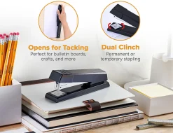 Bostitch Office No-Jam Premium Desktop Stapler, Full-Strip, Black