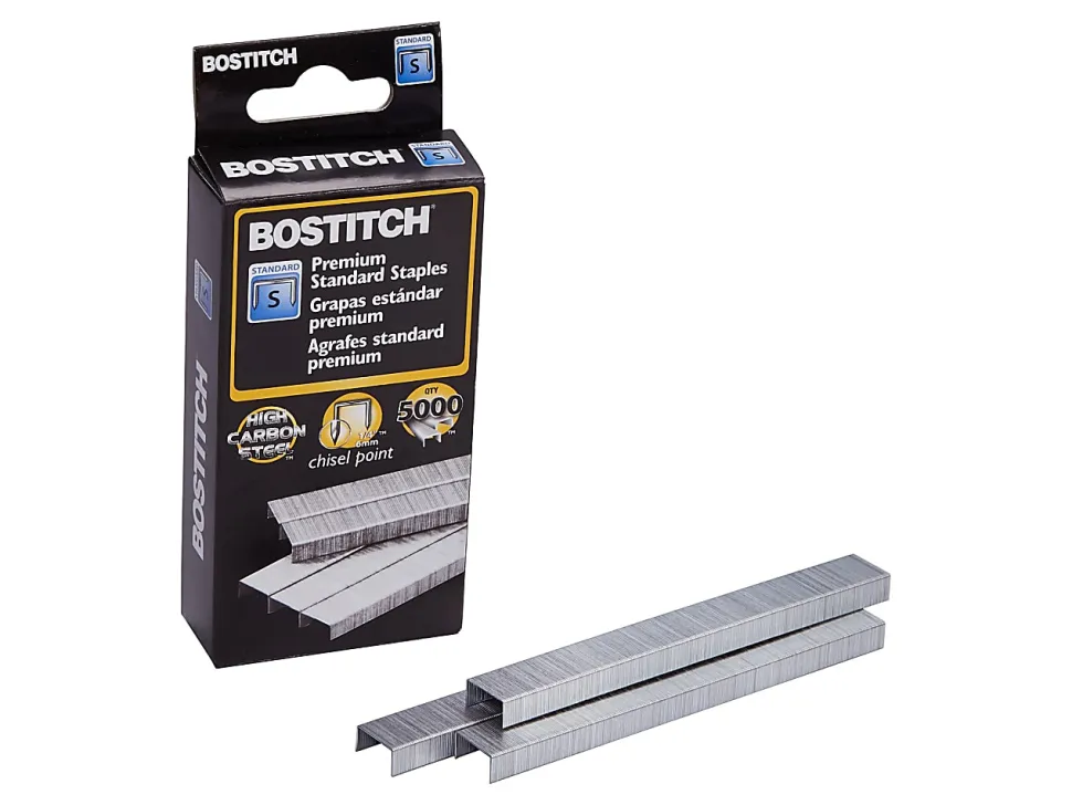 Bostitch® Office Premium Standard Staples, 1/4" Full Strip, Box Of 5,000 Staples