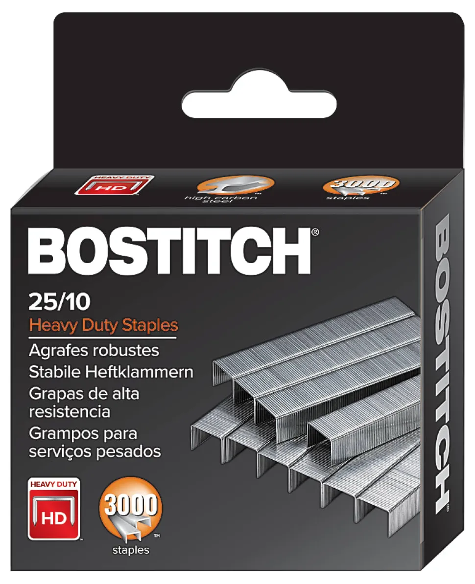Bostitch® Premium Heavy-Duty Staples, 3/8" Standard Strip, Box of 3,000
