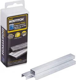 Bostitch® Premium Standard Staples With Plastic Box, 1/4