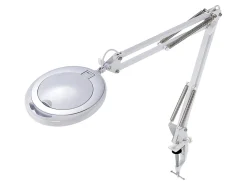 Bostitch® PureOptics LED VLED600 Magnifying Desk Lamp With Clamp Mount, 22"H, White