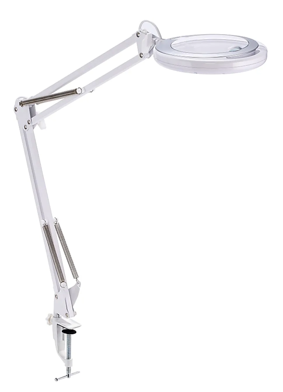 Bostitch® PureOptics LED VLED600 Magnifying Desk Lamp With Clamp Mount, 22"H, White