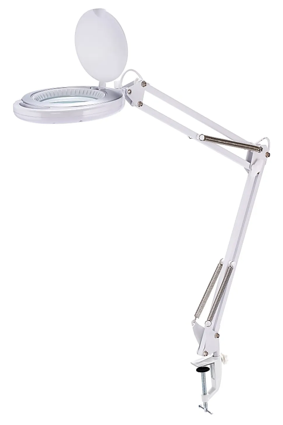 Bostitch® PureOptics LED VLED600 Magnifying Desk Lamp With Clamp Mount, 22"H, White