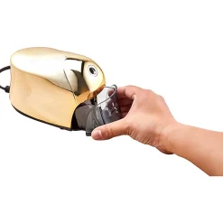 Bostitch QuietSharp Executive Pencil Sharpener - 4" Width x 7.5" Depth - Gold - 1 Each