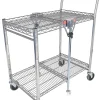 Bostitch® Small Stow-Away Folding Cart, 39" x 19-1/2" x 31", Chrome