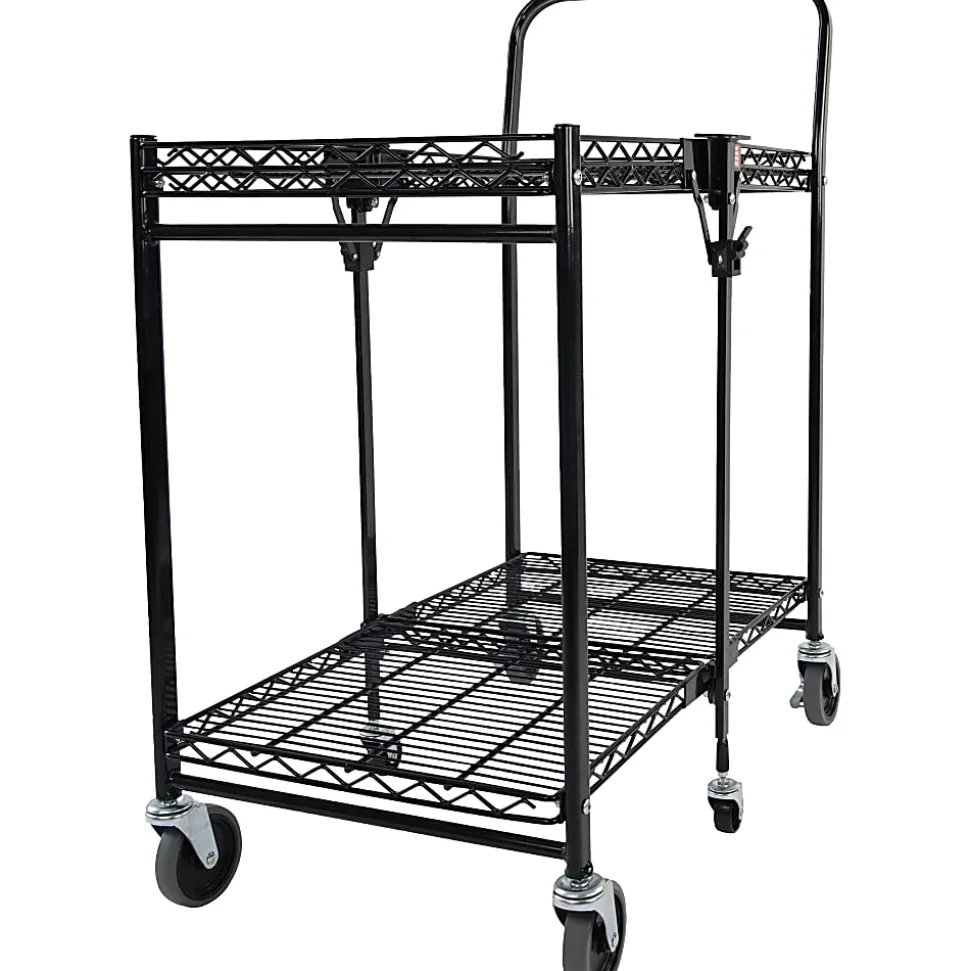 Bostitch® Small Stow-Away Folding Cart, 39" x 19-1/2" x 31", Black