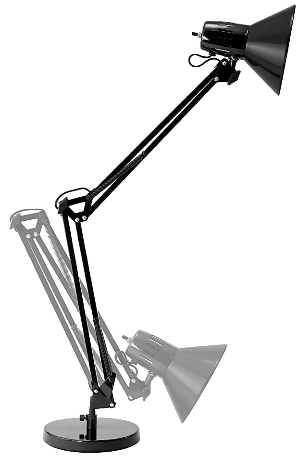Bostitch® Swing Arm LED Desk Lamp, 16-15/16"H, Black