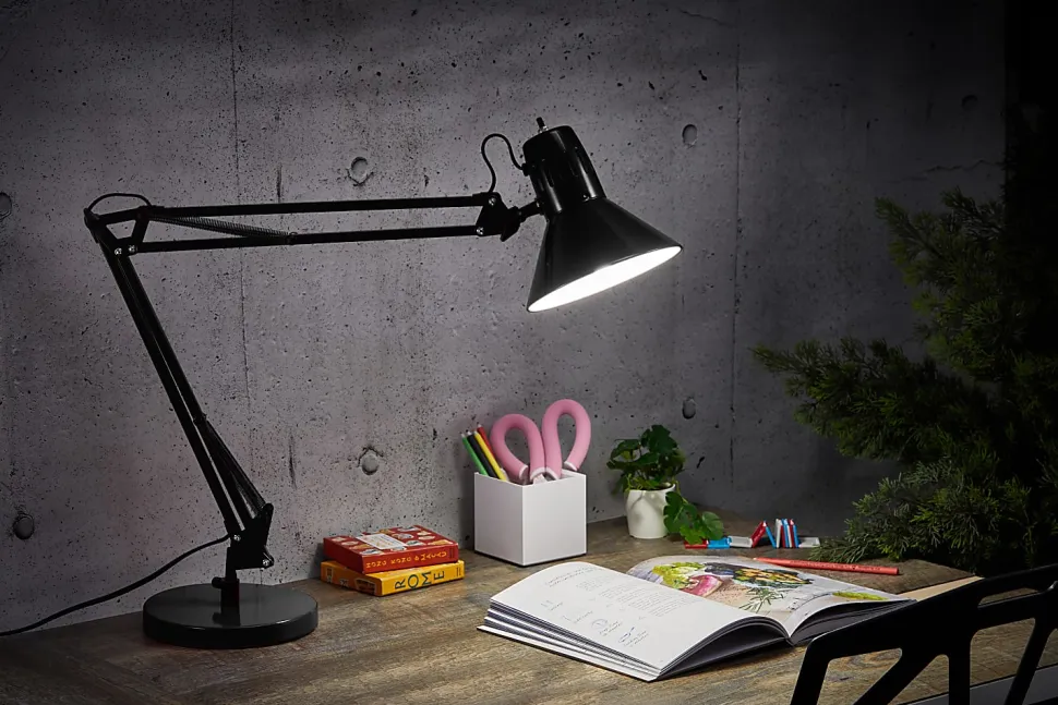 Bostitch® Swing Arm LED Desk Lamp, 16-15/16"H, Black