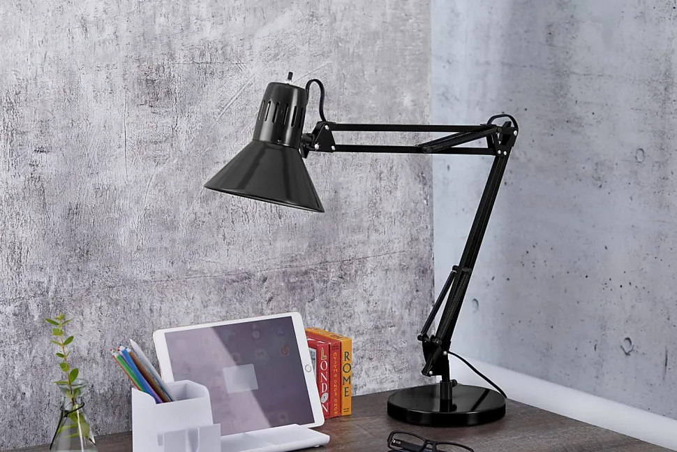 Bostitch® Swing Arm LED Desk Lamp, 16-15/16"H, Black