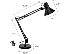 Bostitch® Swing Arm LED Desk Lamp, 16-15/16