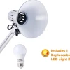 Bostitch® Swing Arm LED Desk Lamp With Clamp, 36"H, Black/Silver