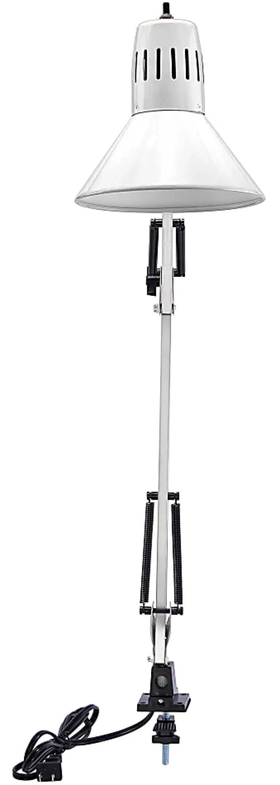 Bostitch® Swing Arm LED Desk Lamp With Clamp, 36"H, Black/White