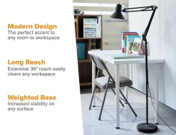 Bostitch® Swing Arm LED Floor Lamp, 72