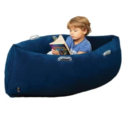 Bouncyband Comfy Hugging Peapod PVC Sensory Pod, 17”H x 48”W x 26-1/2”D, Blue