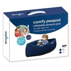 Bouncyband Comfy Hugging Peapod PVC Sensory Pod, 17”H x 48”W x 26-1/2”D, Blue