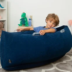 Bouncyband Comfy Hugging Peapod PVC Sensory Pod, 17”H x 48”W x 26-1/2”D, Blue