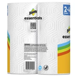 Bounty Essentials Select-A-Size Paper Towels, White, 108 Sheets Per Roll, Total Qty 2