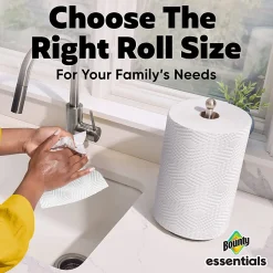 Bounty Essentials Select-A-Size Paper Towels, White, 108 Sheets Per Roll, Total Qty 2