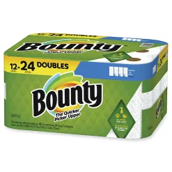 Bounty® Select-a-Size Kitchen Roll Paper Towels, 2-Ply, 5.9 x 11, White, 90 Sheets/Double Roll, 12 Rolls/Carton